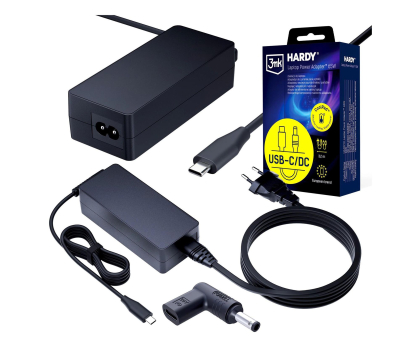 Zasilacz do laptopów 3mk Hardy Laptop PowerAdapter Dell 20V USB-C DC 4.5 x 3.0